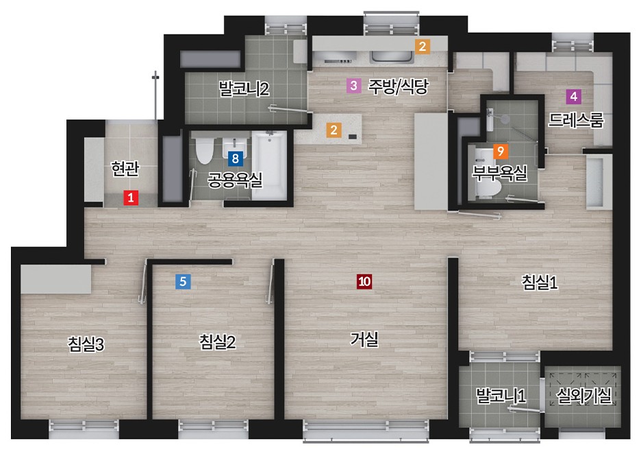 춘천 동문 디 이스트 어반포레 아파트 59 평면도